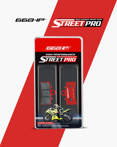 66BHP Street Pro Semi Ceramic Brake Pads for Triumph Scrambler 400 X (Front & Rear)