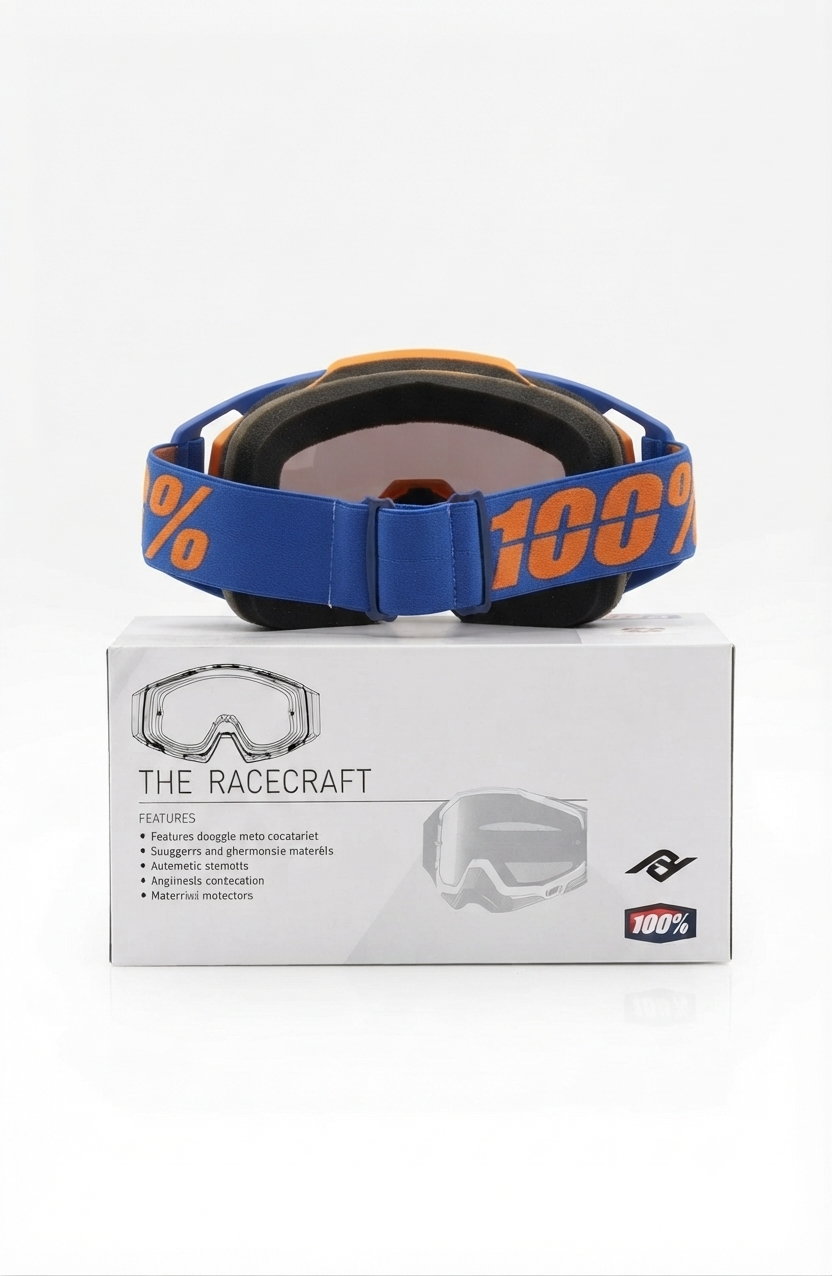 100% Motocross Goggles | Orange Blue Tinted Lens | With Box | MX Off-Road