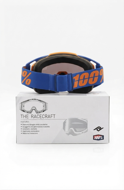 100% Motocross Goggles | Orange Blue Tinted Lens | With Box | MX Off-Road