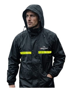 BSDDP Rain coat black hiviz green COA27769