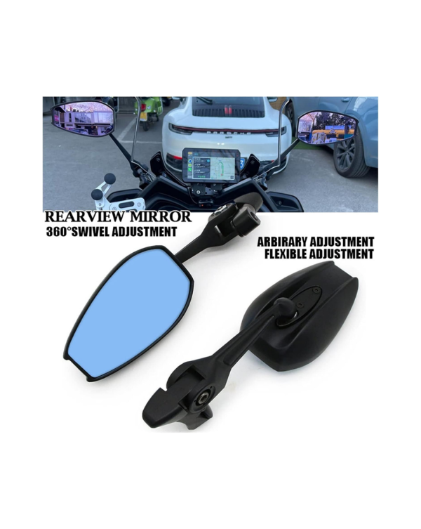 Napoleon anti glare oval shaped mirrors short stem (pair) for all motorcycles and scooters.
