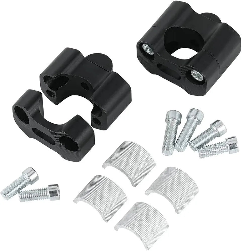 Universal Handlebar Risers Clamp Are Suitable For Motorcycles With Handlebar Mounts.