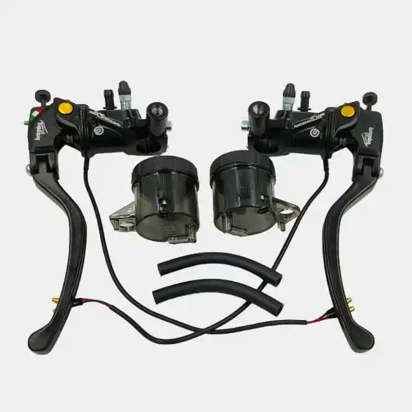Brembo radial dual Hydraulic clutch & brake Lever Set For Universal Bikes – Black Color ( Set of 2 pieces ) with big fuel tank and instant clutch ( REPLICA)