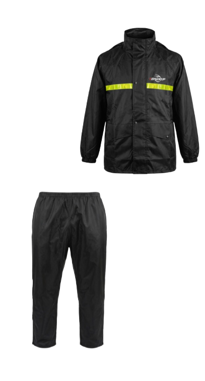 BSDDP Rain coat black hiviz green COA27769
