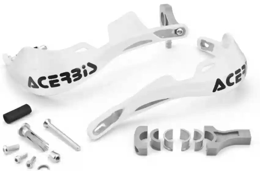 Acerbis Metal Hand Guard Small – White | Aluminium Brace | Universal Motorcycle