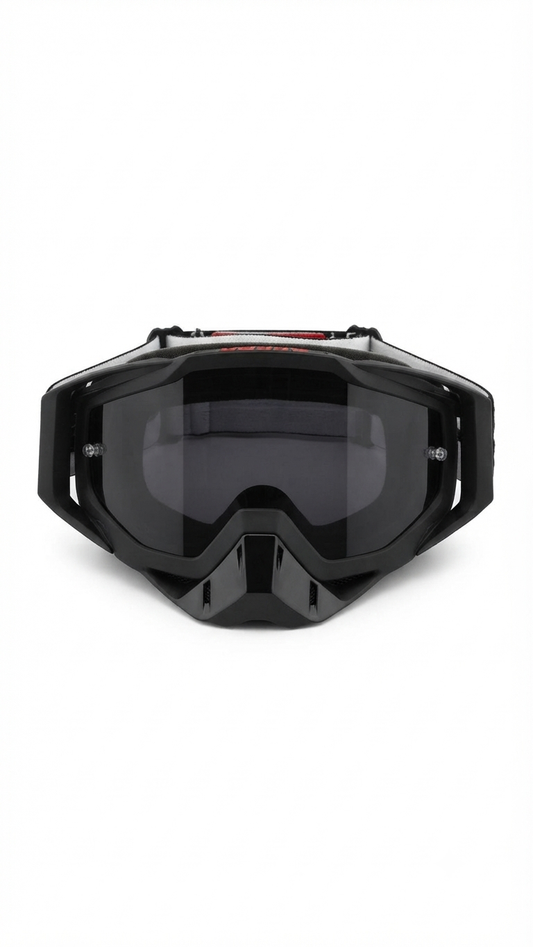 100% Black Motocross Goggles with Dark Lens – Off-Road MX