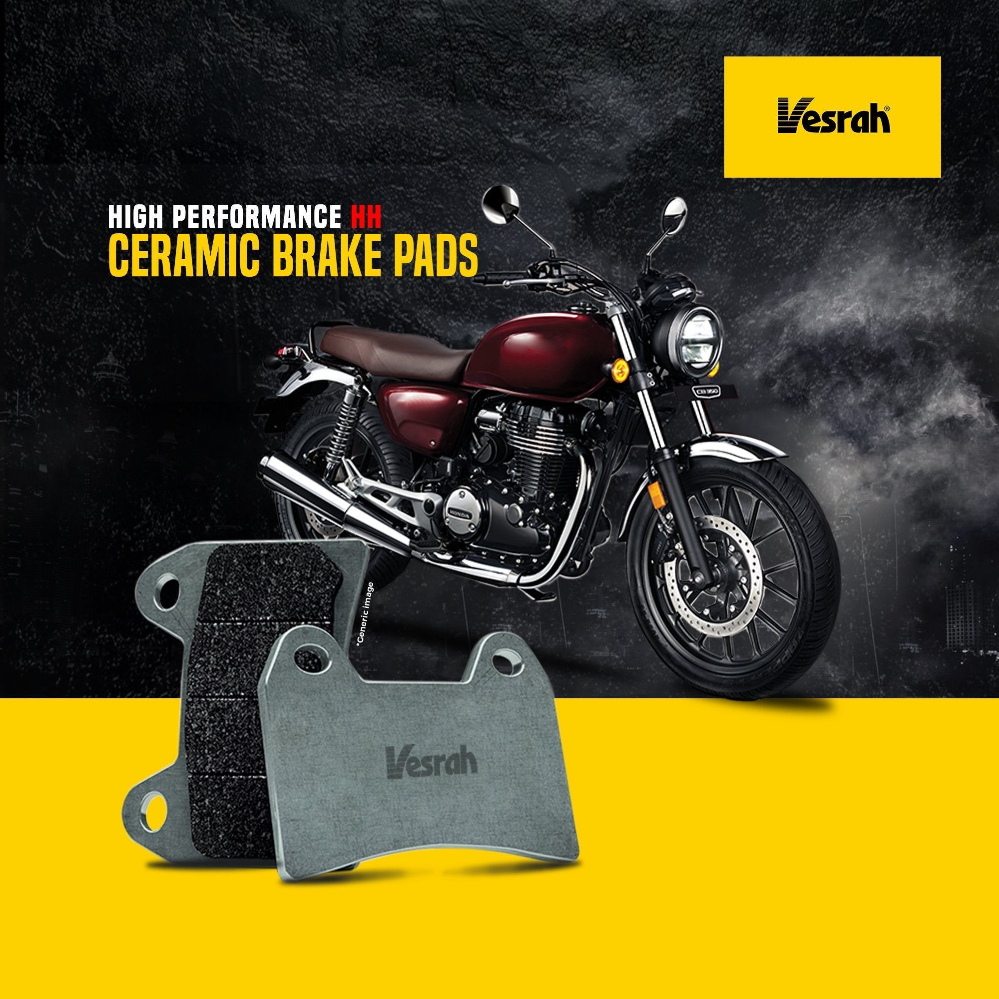 Honda CB Hness 350 front brake pad by vesrah ( Ceramic)SD156/2
