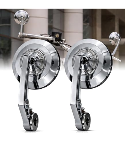 Premium Bar End Mirror for Hunter 350, Meteor 350, Classic Reborn , Guerrilla 450, Interceptor 650, Continental GT, Super Meteor 650, Himalayan 411, Himalayan 450, Shot gun 650, Goan 650 | Motorcycle Handlebar End CNC Mirror, Rear View Bike Mirror