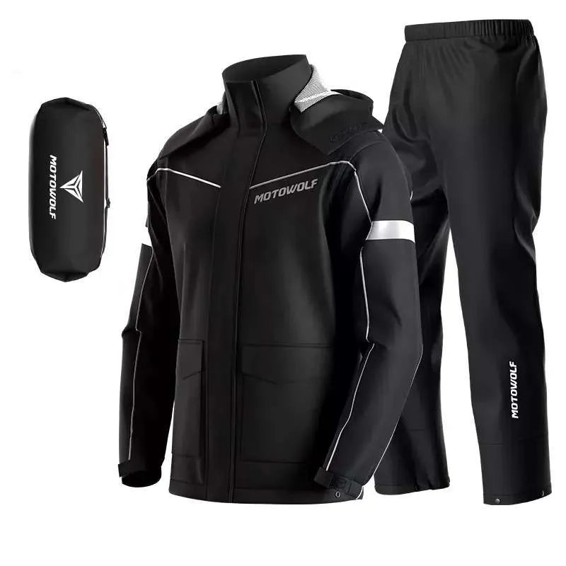 Motowolf Raincoat Black 0403B