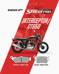 66BHP Street Pro Semi-Ceramic Brake Pads for Royal Enfield Interceptor 650 & GT 650